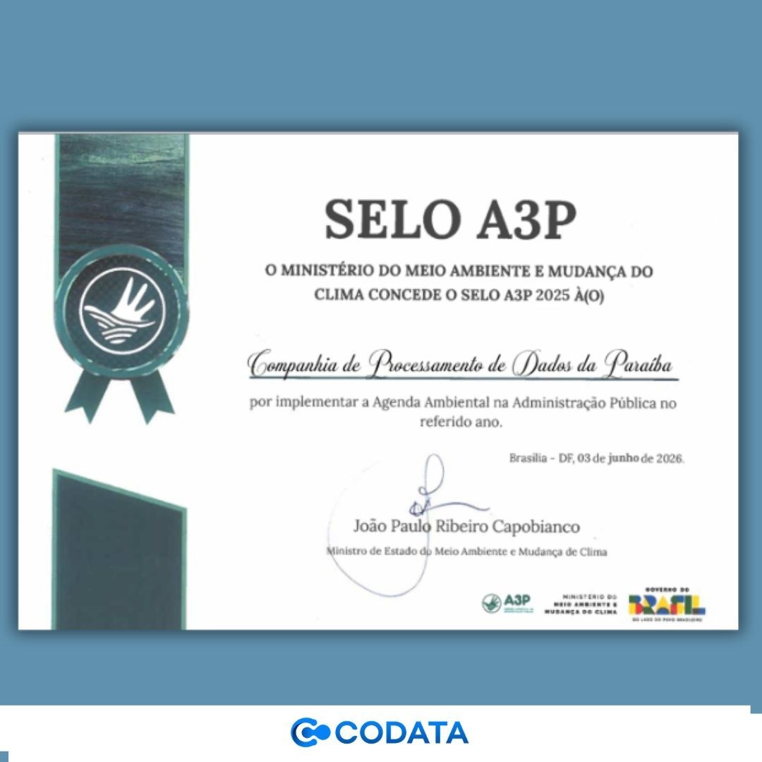 CODATA dá passo histórico rumo à sustentabilidade com lançamento do Selo A3P