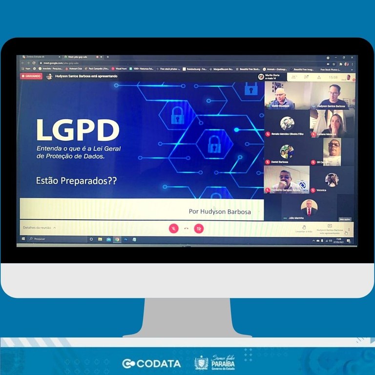 Palestra sobre LGPD encerra ciclo de encontros virtuais da CODATA sobre segurança cibernética Palestra sobre LGPD encerra ciclo de encontros virtuais da CODATA sobre segurança cibernética