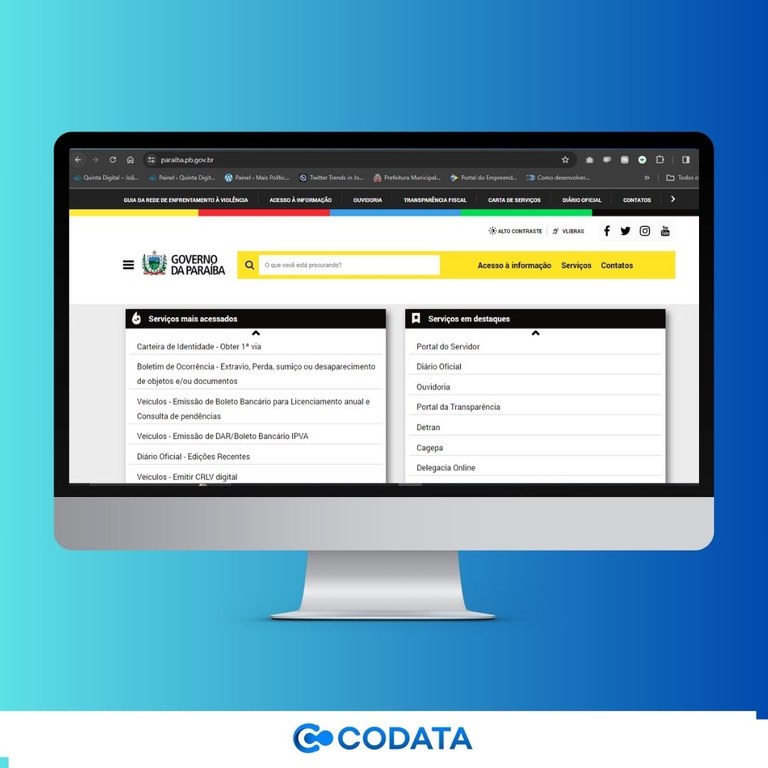 Serviços do Portal da Cidadania são integrados ao Portal do Governo da Paraíba Serviços do Portal da Cidadania são integrados ao Portal do Governo da Paraíba